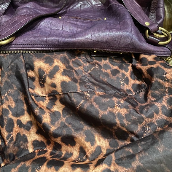 B. Makowski Purple Leather Large Tote - Picture 13 of 14